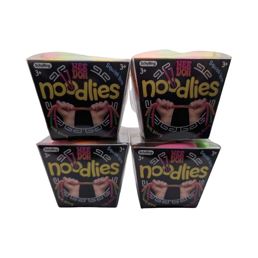 ✨4 pack Nee Doh Noodlies Schylling Noodlies - 5 Rubbery Noodles Fidget Toy ✨